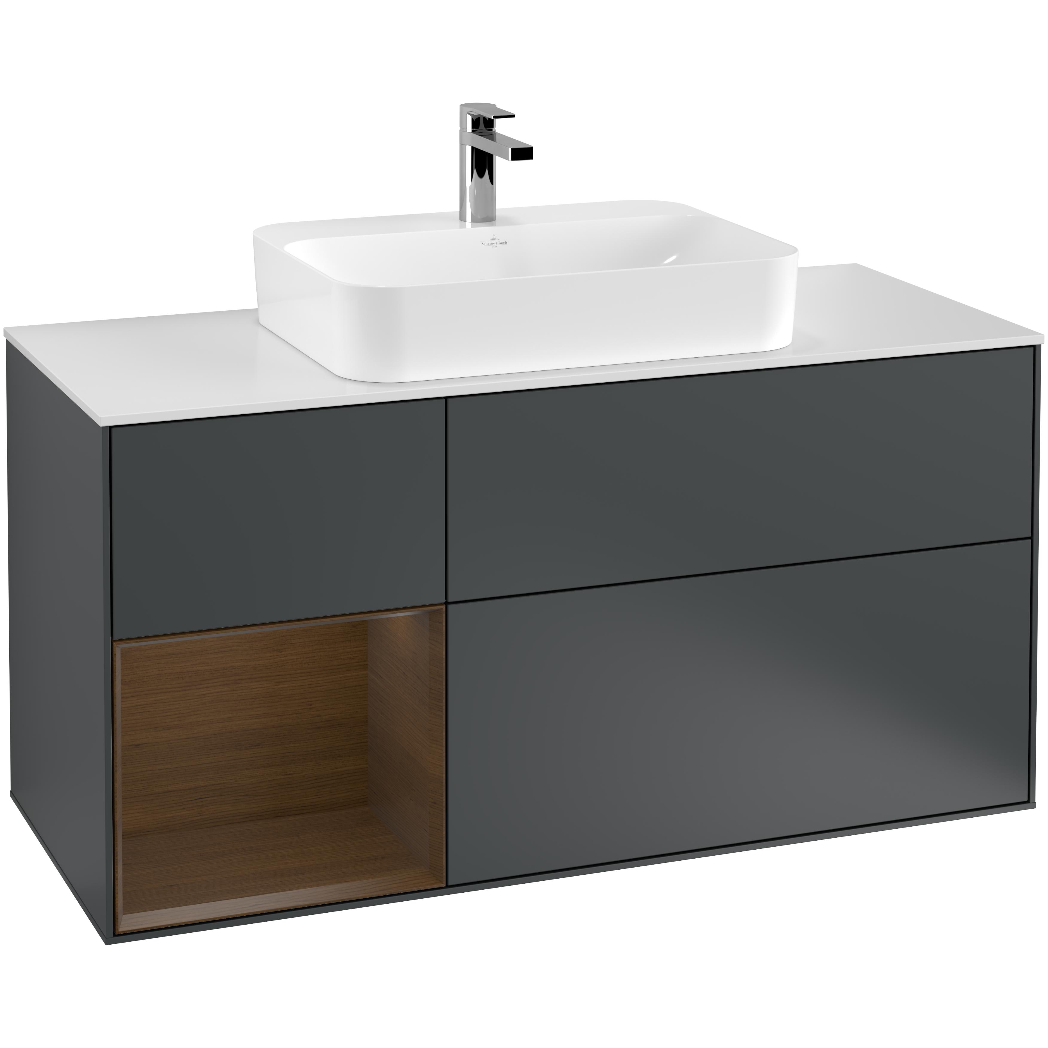 Tvättställsskåp Villeroy & Boch Finion med 3 Lådor Hylla och Bänkskiva för Ytmonterat Tvättställ