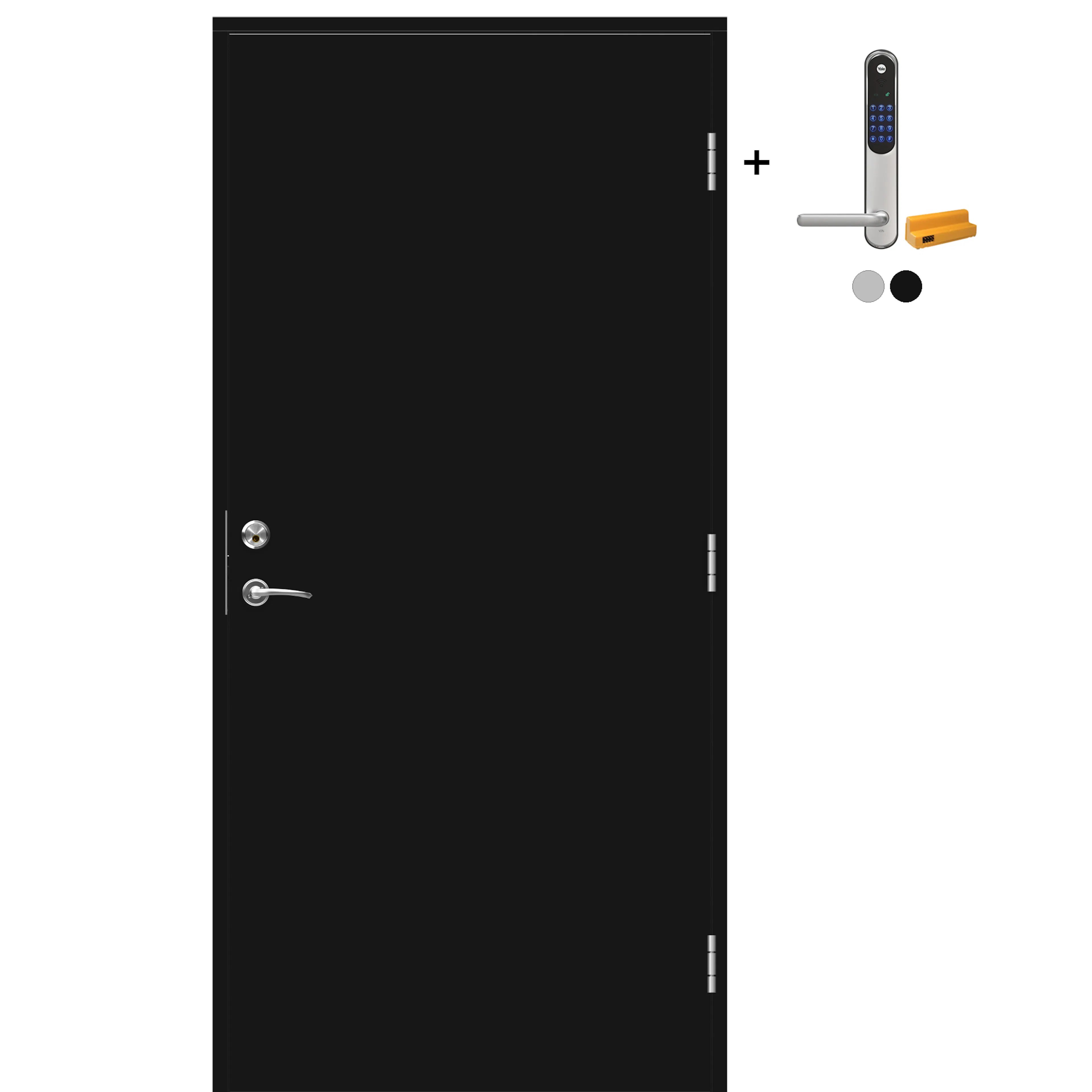 Ytterdør Swedoor Advance-Line Nordic Stockholm med Yale Doorman Classic Home