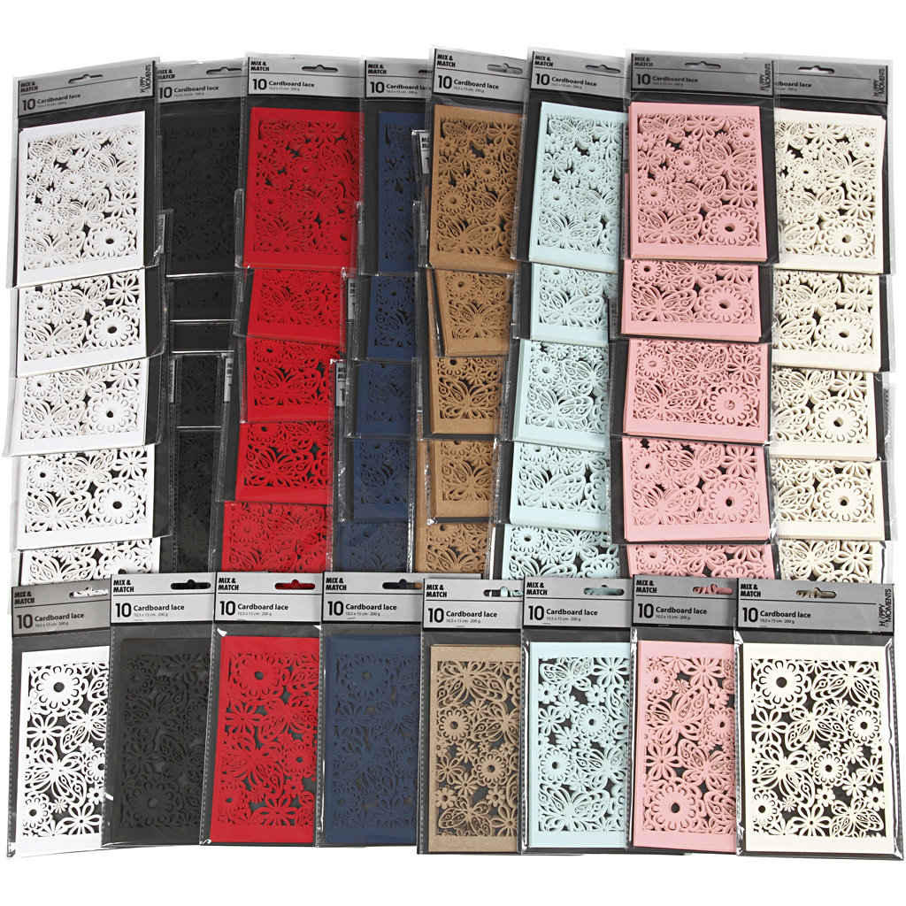 Blondekartong Creativ Company Ass Farger 10,5x15 cm 8x10 Pk/1 Pk