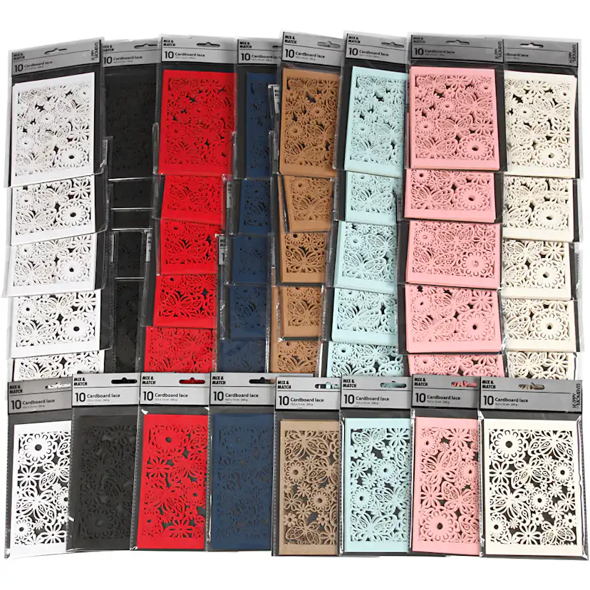 Blondekartong Creativ Company Ass Farger 10,5x15 cm 8x10 Pk/1 Pk