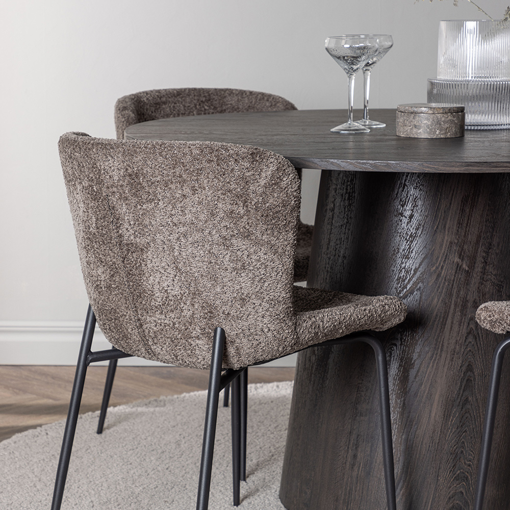 Spisegruppe Venture Home Lanzo Ø120 cm med 4 stk Modesto Stoler