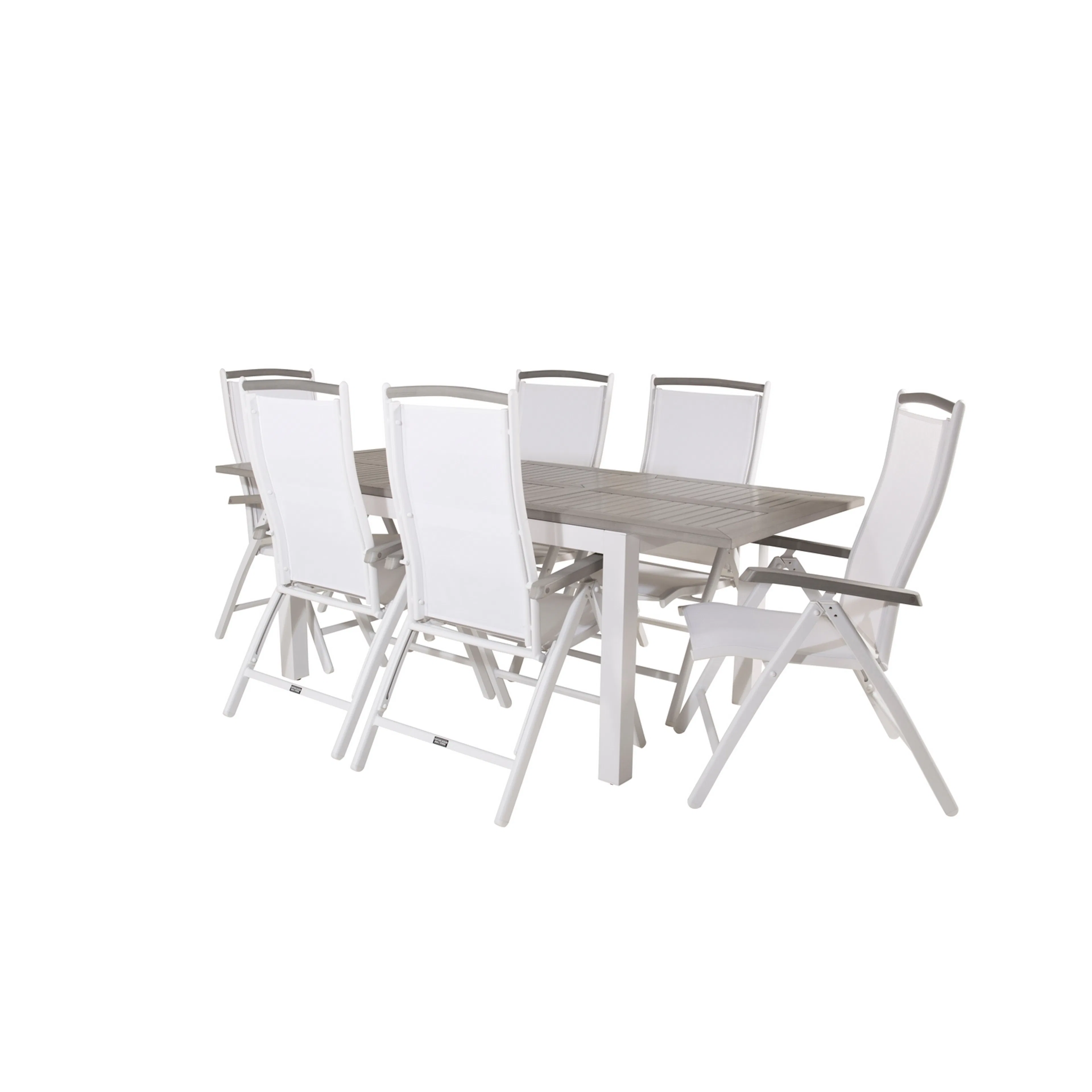 Spisegruppe Venture Home Aleyna 152/210 med 6 Stoler