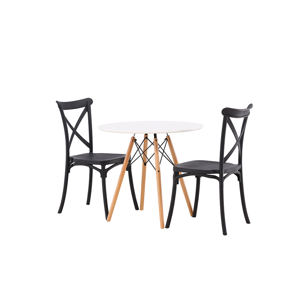 Spisegruppe Venture Home Danburi Ø 60 cm med 2 Crosett Stoler