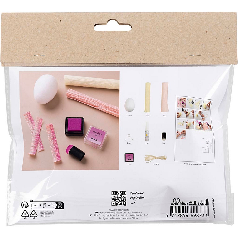 Hobbysett Creativ Company Mini DIY Kit  Egg Kreppapir