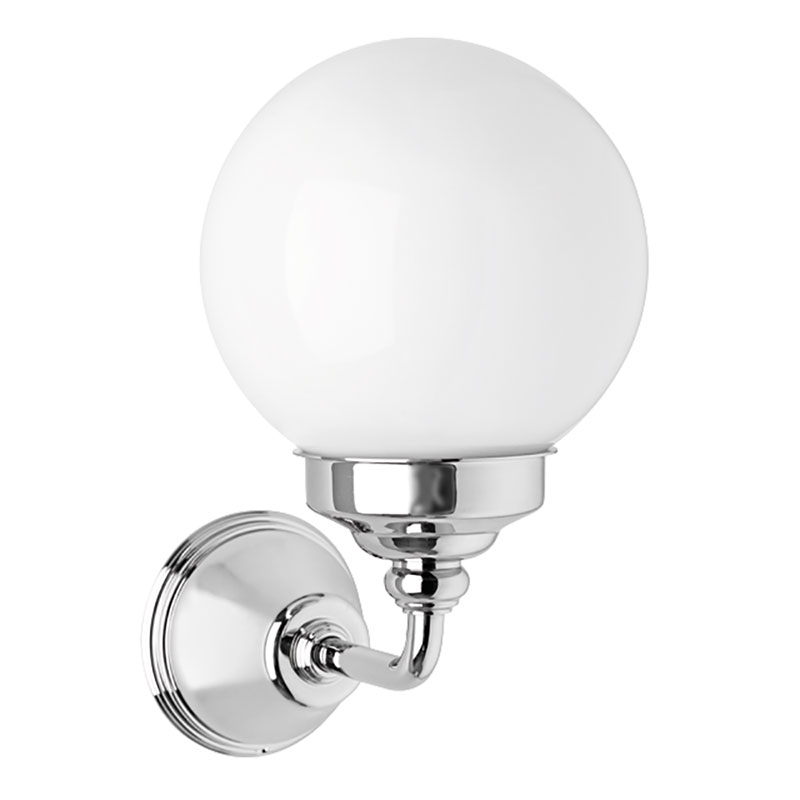 Vägglampa Damixa Tradition Krom Badrumslampa Metall/Glas