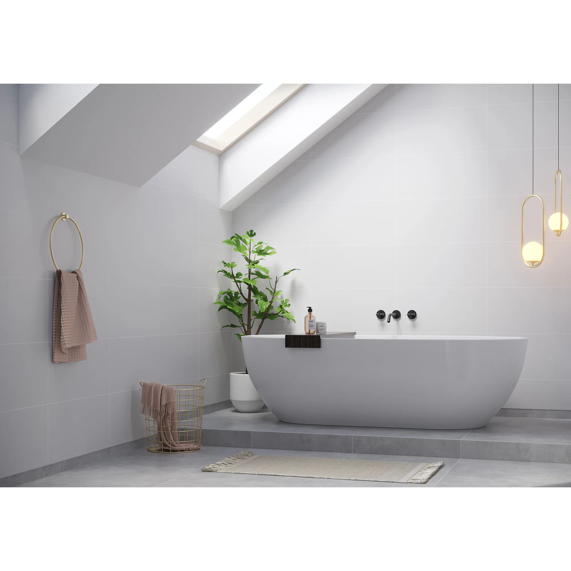 Baderomspanel Fibo 1091-TM6030 Rhodos White