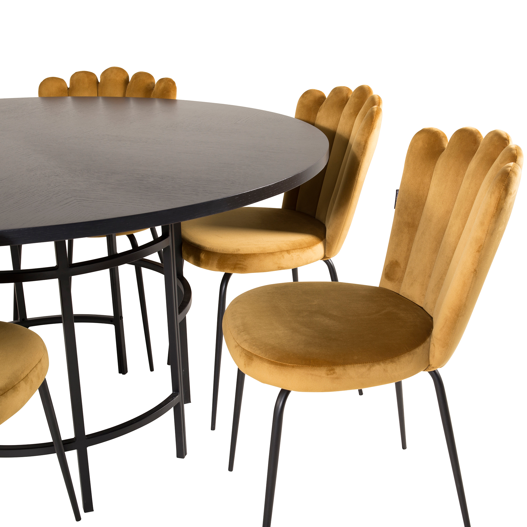 Spisegruppe Venture Home Copenhagen med 6 Limhamn Light Gull Stoler