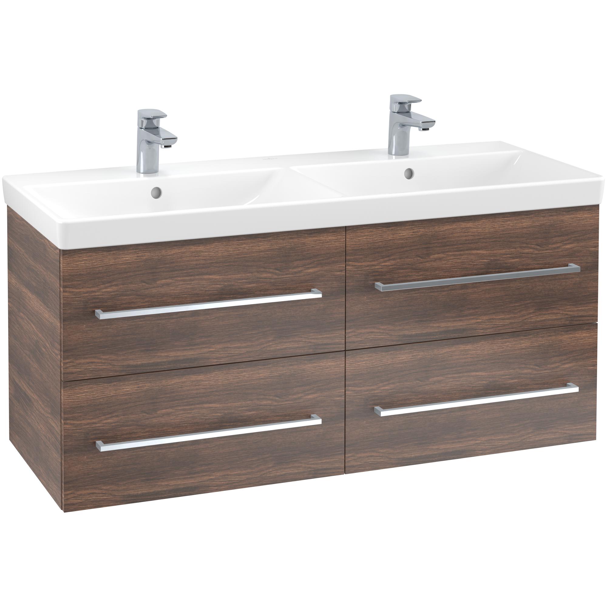 Tvättställsskåp Villeroy & Boch Avento 118 cm med 4 lådor för Dubbla Tvättställ