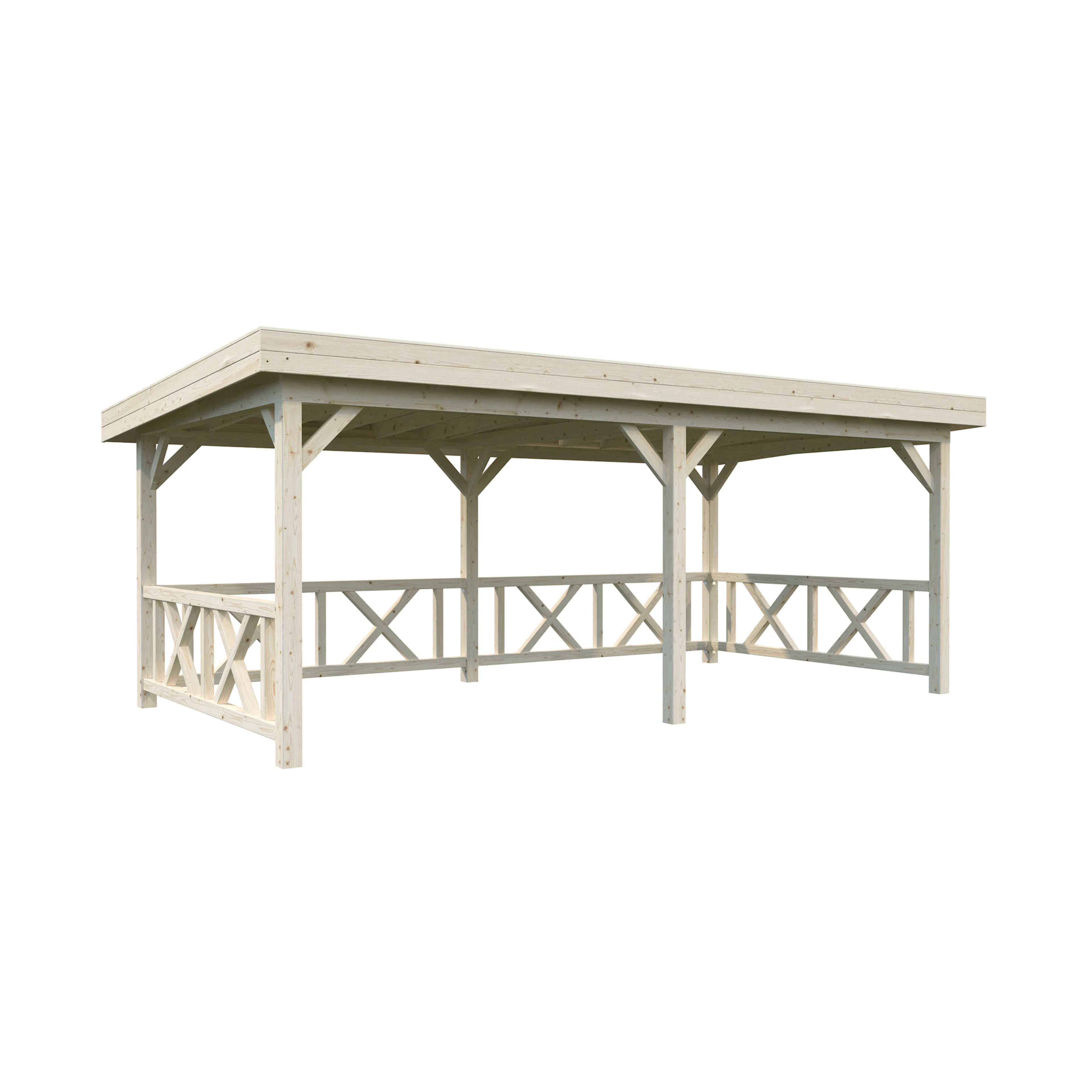 Lenna paviljong 16,6 m2 Set 307 Ubehandlet Tre