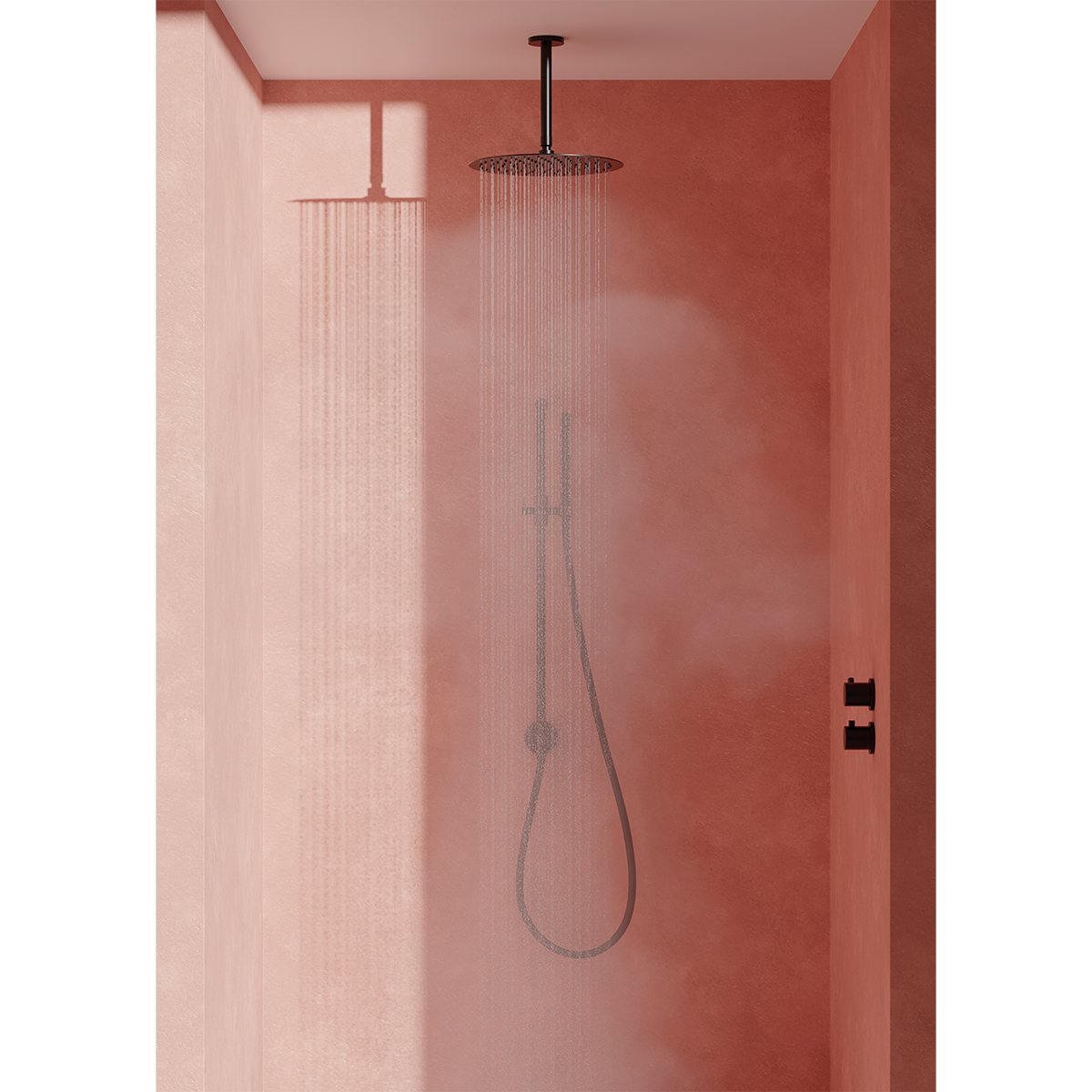 Takduschset Scandtap Steel Harmonized 5Z för Inbyggnad