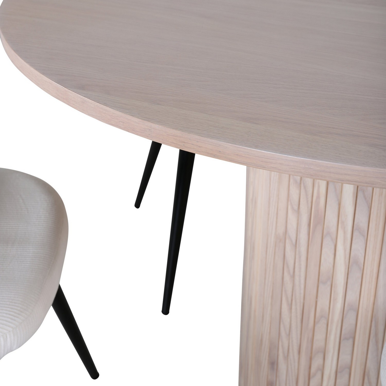 Spisegruppe Venture Home Bianca Rund Benhvit med 4 Valentina Stoler