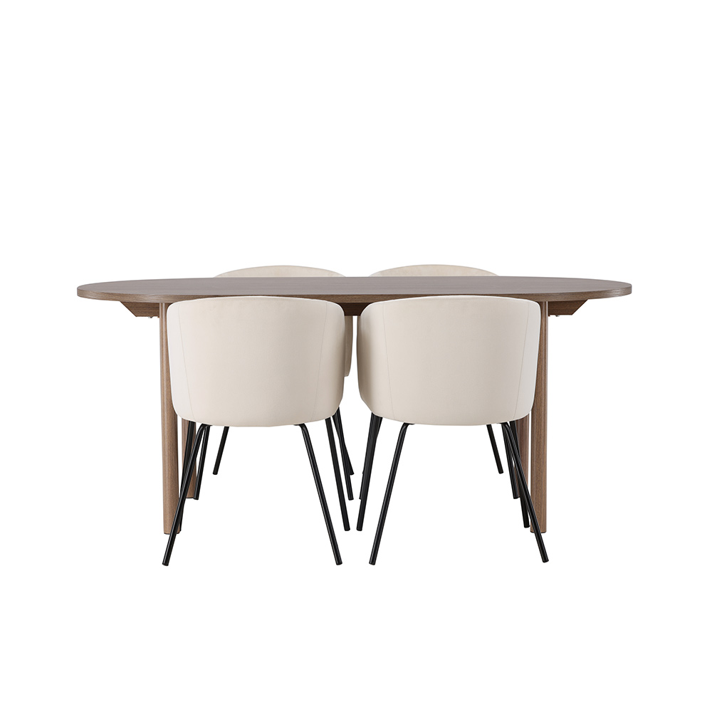 Spisegruppe Venture Home Andy med 4 Berit Stoler