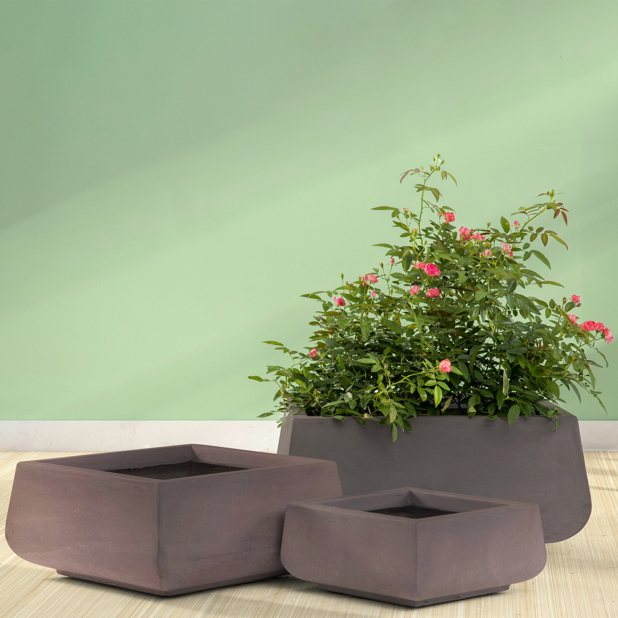 Krukke Lyfco Firkantet Lav Mørkbrun 2-pk