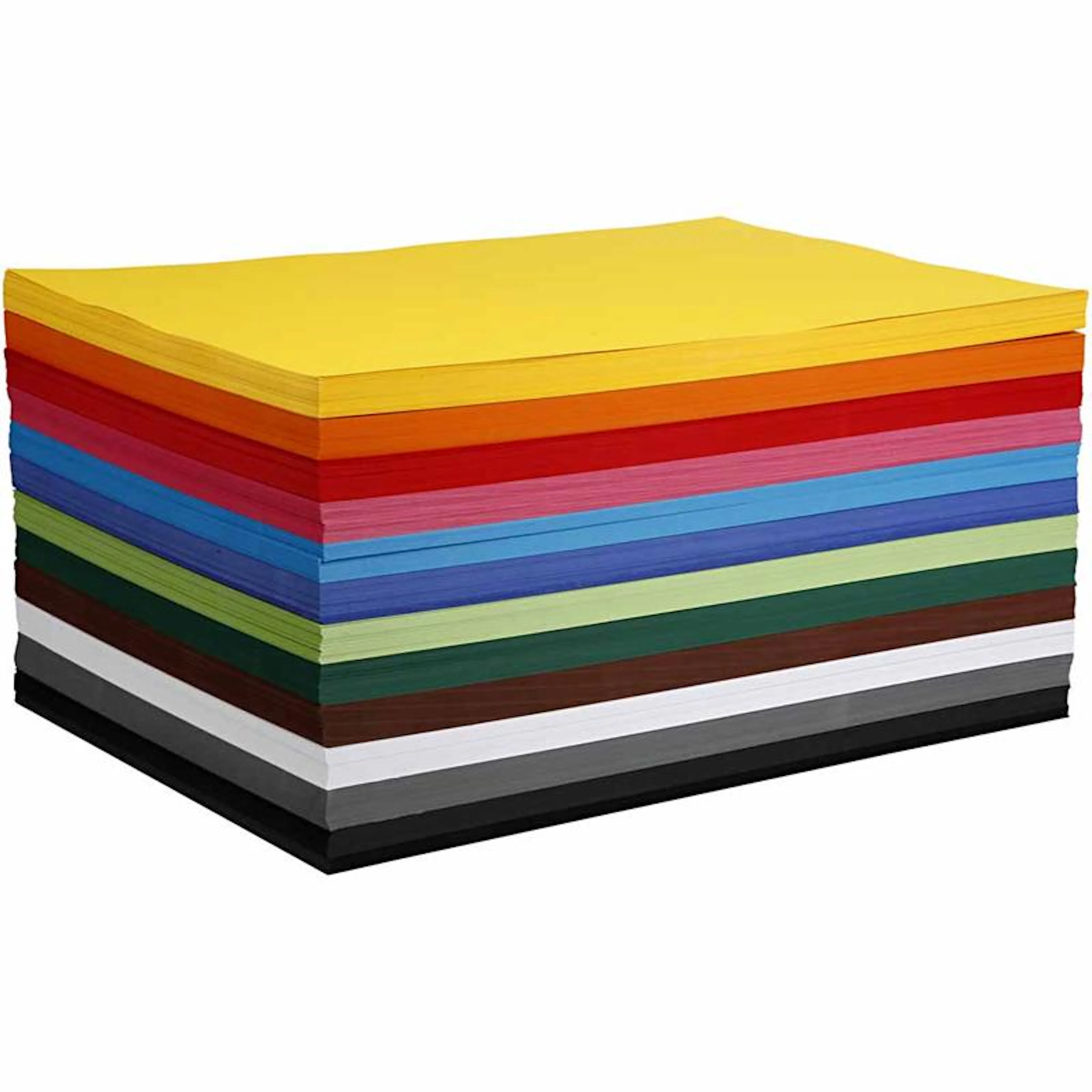 Creativ kartong, mixade färger, A2, 420x600 mm, 180 g, 120 m 120 st