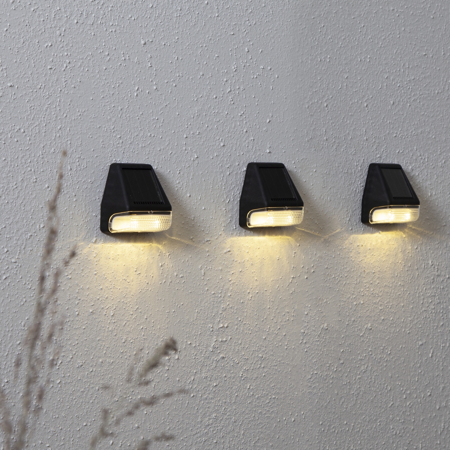 Solcelle-vegglykt Star Trading Wally Mini 3-pk