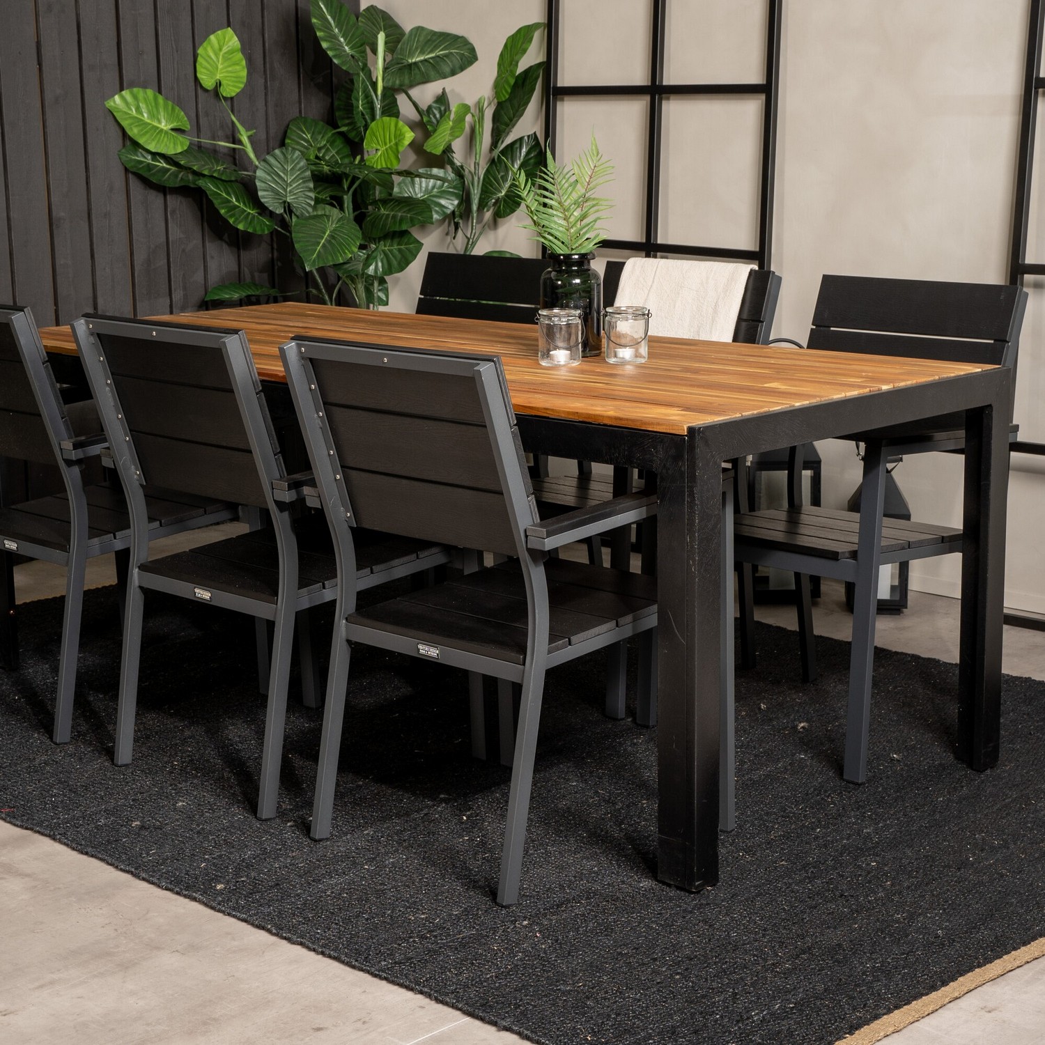 Spisegruppe Venture Home Berfin med 6 Lova Spisestoler