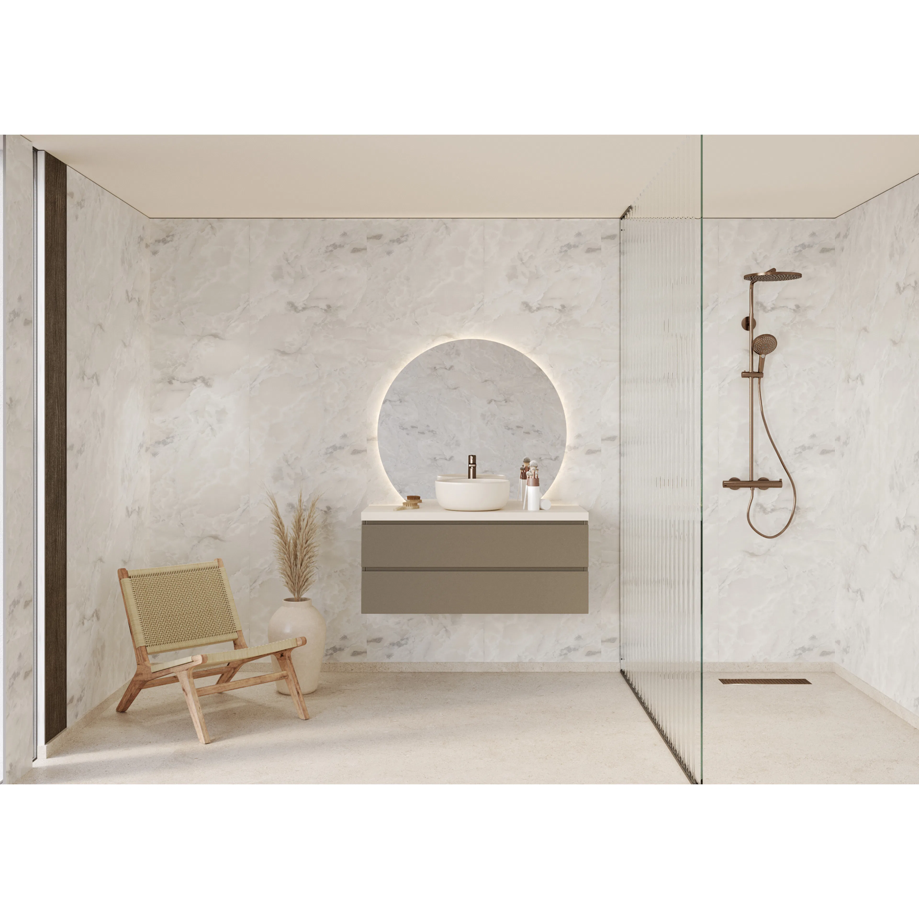 Baderomspanel Fibo 4023-M00 Arctic Onyx