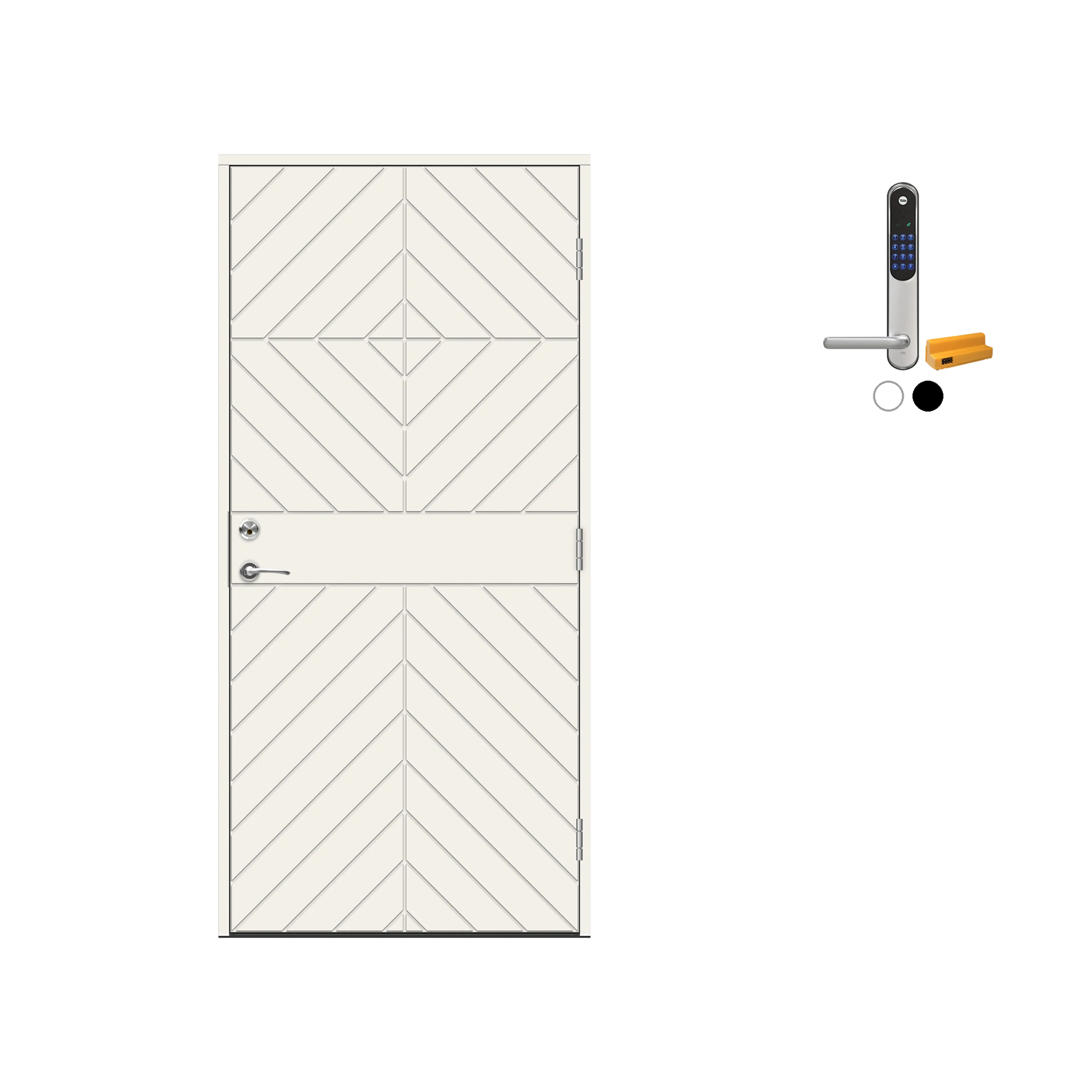 Ytterdør Swedoor Advance-Line Classic Grieg med Yale Doorman Classic Home