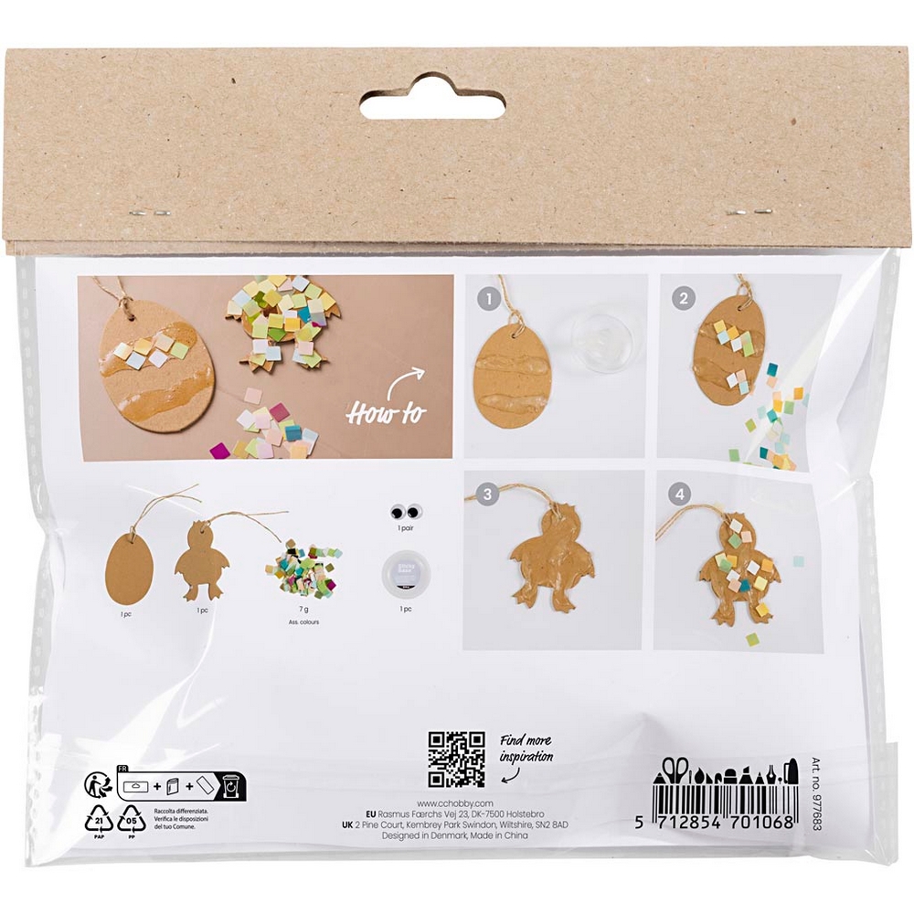 Hobbysett Creativ Company Mini DIY Kit Dekorasjon Egg og Kylling