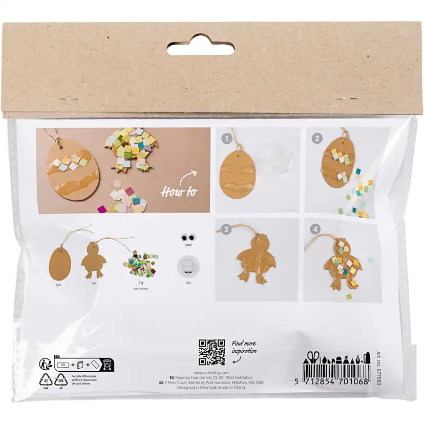 Hobbysett Creativ Company Mini DIY Kit Dekorasjon Egg og Kylling