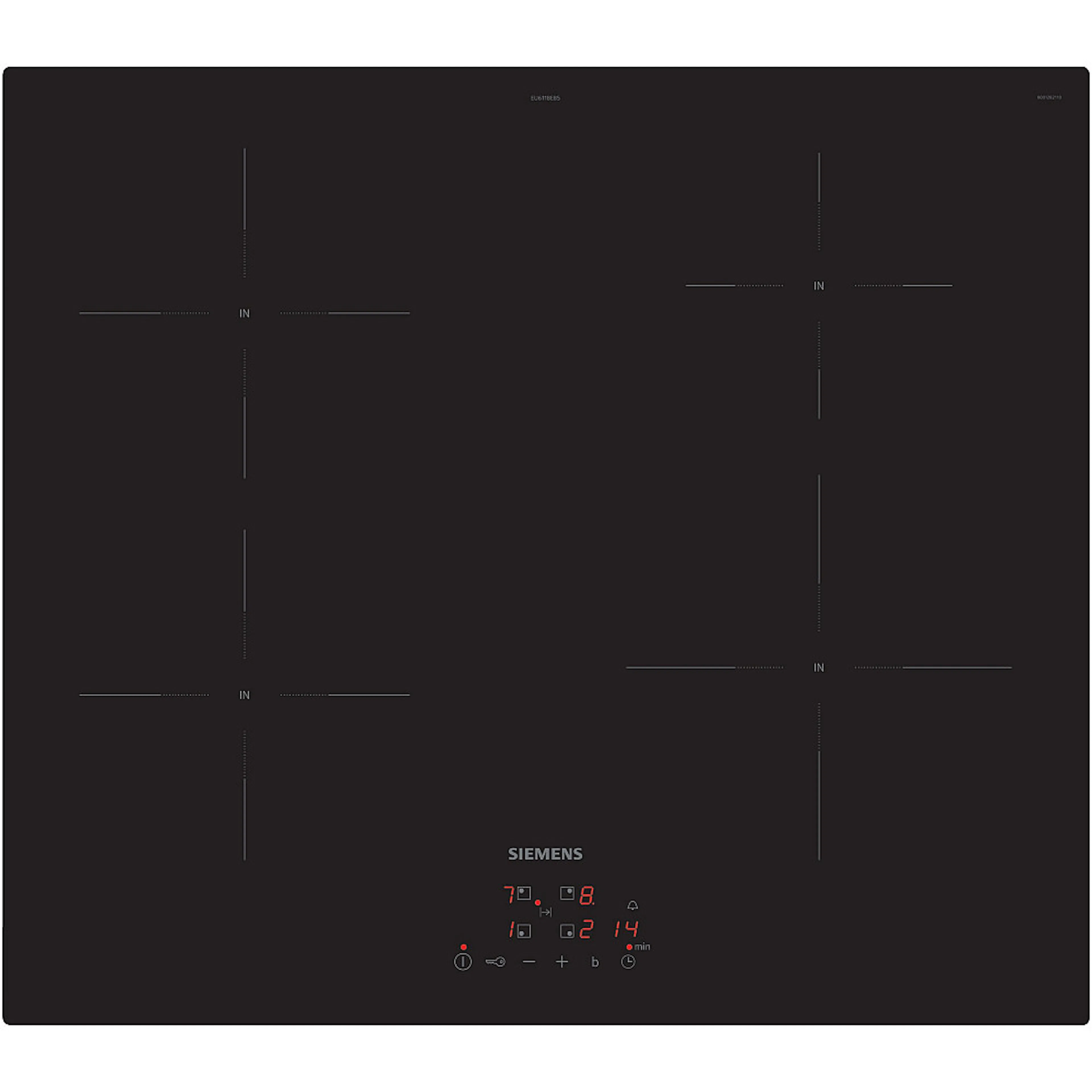 Induksjonstopp Siemens iQ100 EU611BEB5E Sort 60cm med Barnesperre