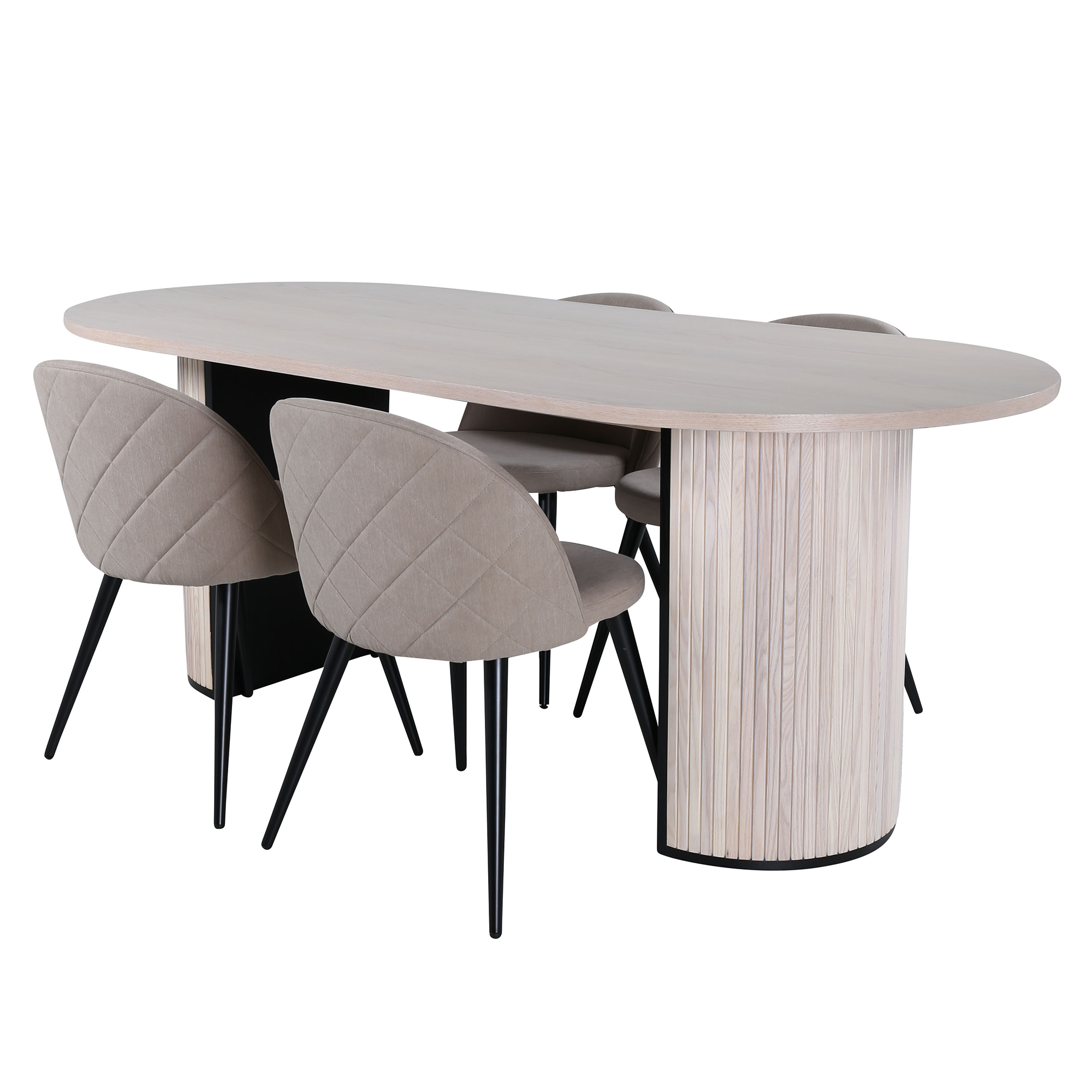 Spisegruppe Venture Home Bianca med 4 Valentina Stitcthes Stoler Polyester