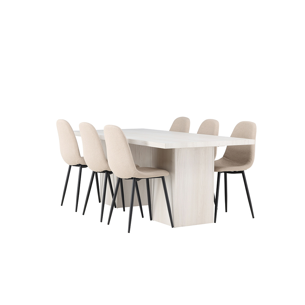 Spisegruppe Venture Home Olga med 6 Polar Stoler