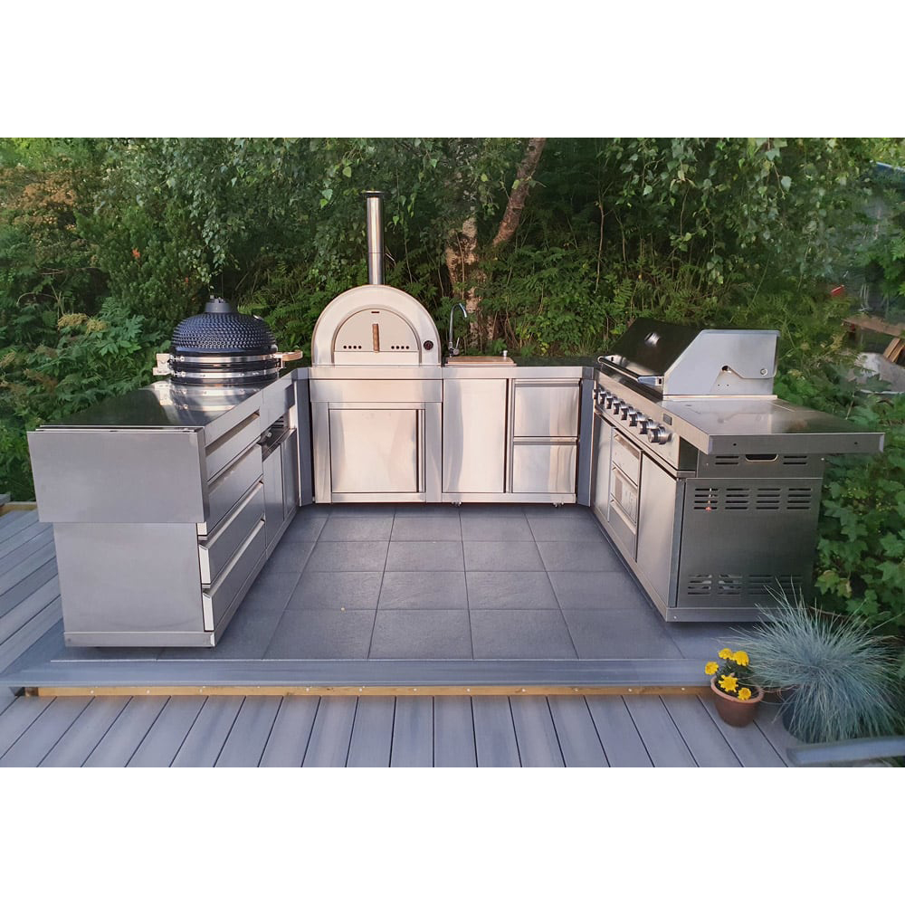 Vedfyrt Pizzaovn Myoutdoorkitchen Classic Line Stainless Modul Naples