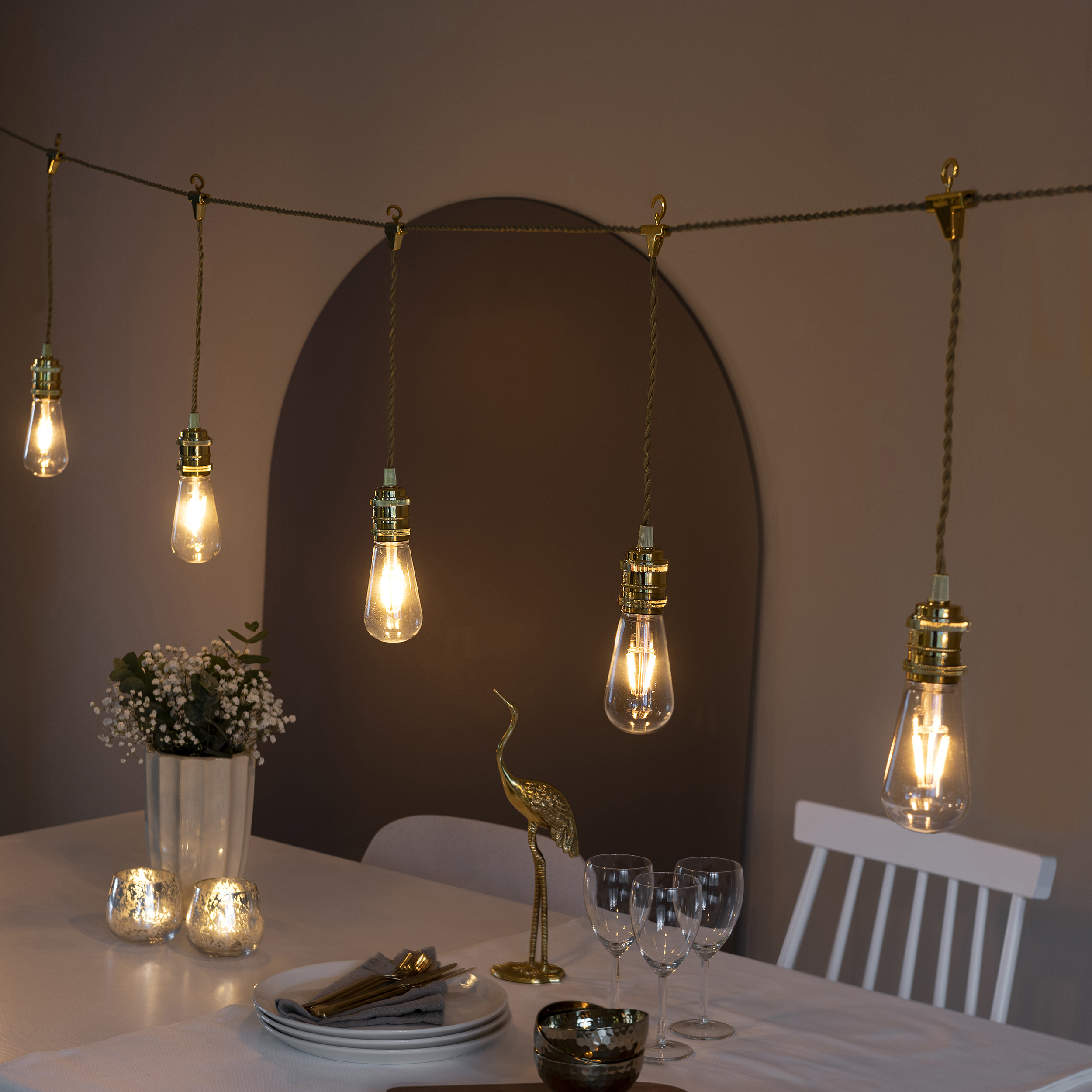 Lyslenke Gnosjö Konstsmide 8L LED Utbyttbar Gull