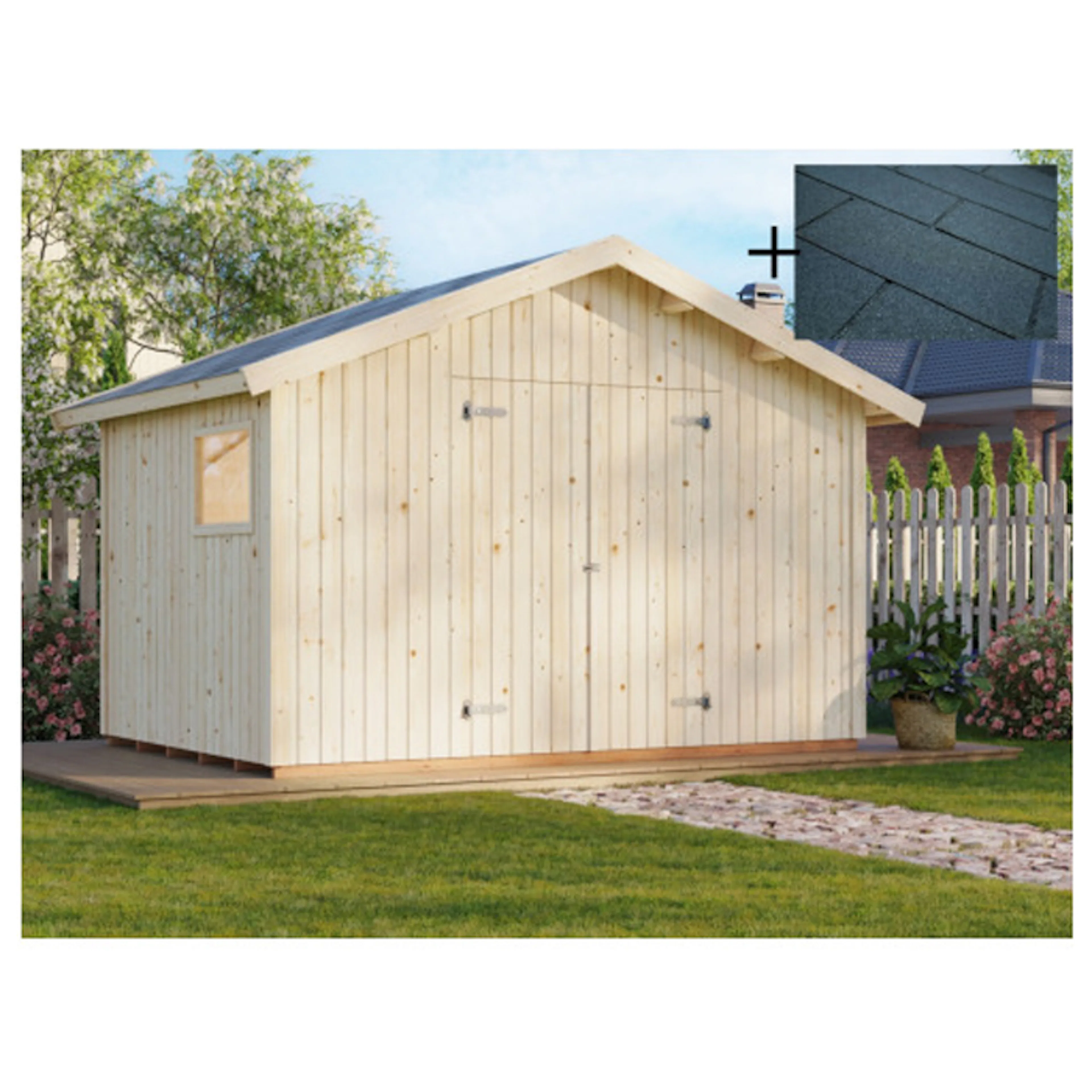 Redskapsbod Palmako Nils 8,2 m2 med Takshingel