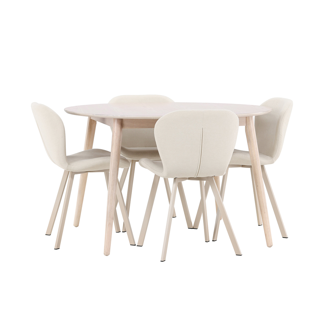 Spisegruppe Venture Home Flora Ø120 cm med 4st Lilja Spisestoler