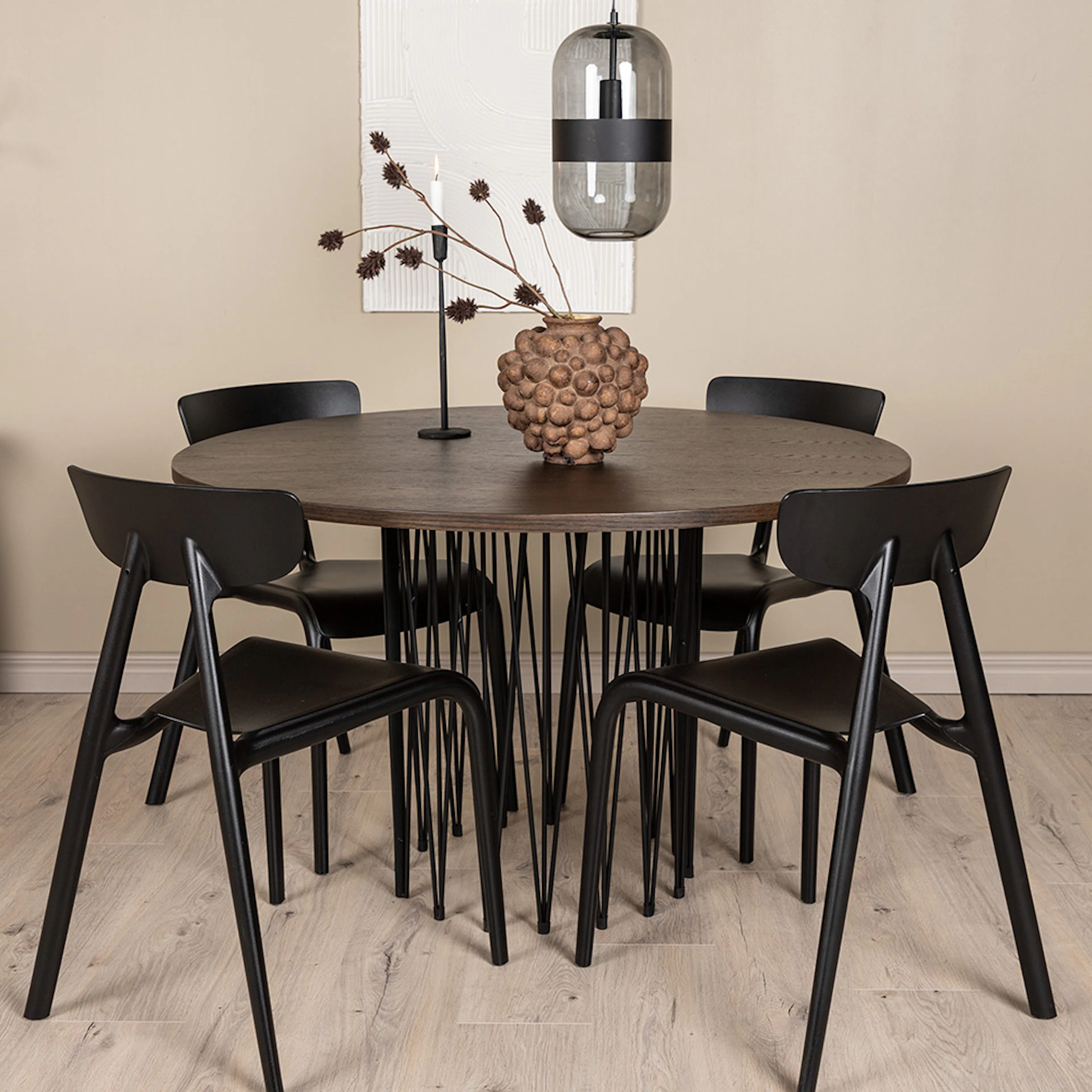 Spisegruppe furniture/fashion Stone med 4 Ursholmen Stoler