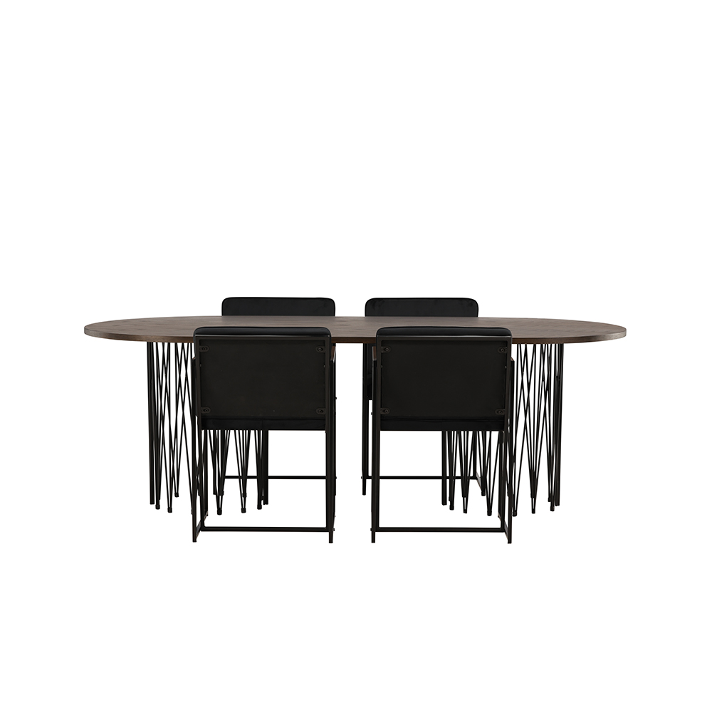 Spisegruppe furniture/fashion Stone Oval med 4 Richmond Stoler