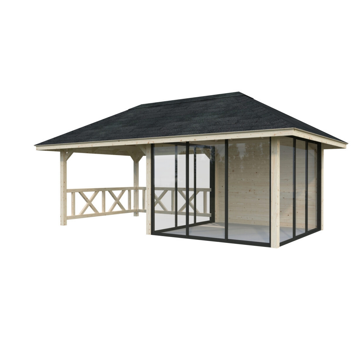 Hagestue Palmako Bianca 16,6 m2 Sett 204 Slide