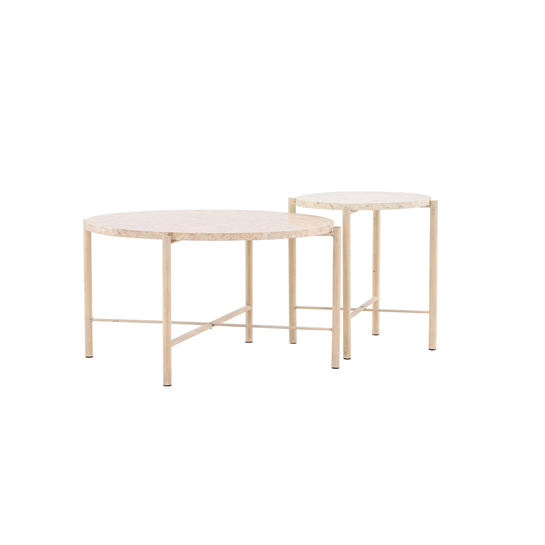 Sofabord Vind Sandhamn Ø70 cm & Ø40 cm