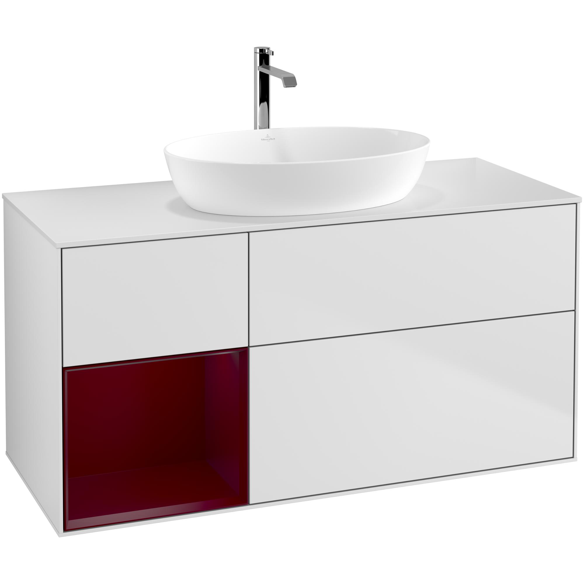 Tvättställsskåp Villeroy & Boch Finion med 3 Lådor Hylla och Bänkskiva för Fristående Tvättställ från Artis & Collaro
