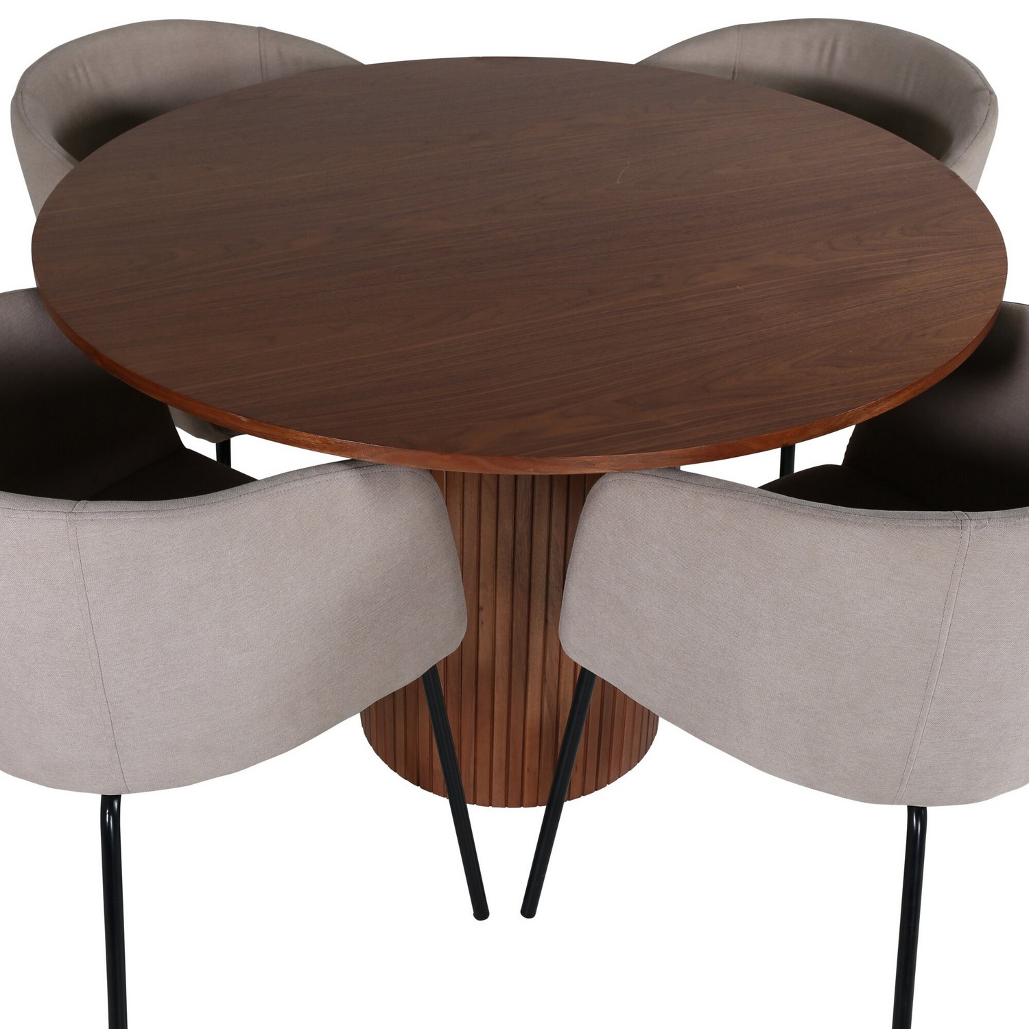 Spisebord Venture Home Bianca og 4 Bergen Spisestol Venture Homear i Polyester