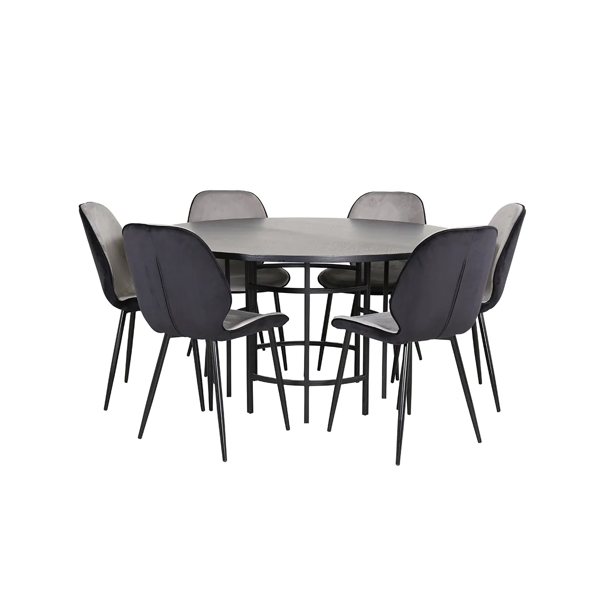 Spisegruppe furniture/fashion Copenhagen Ø140 cm med 6 Emma Stoler