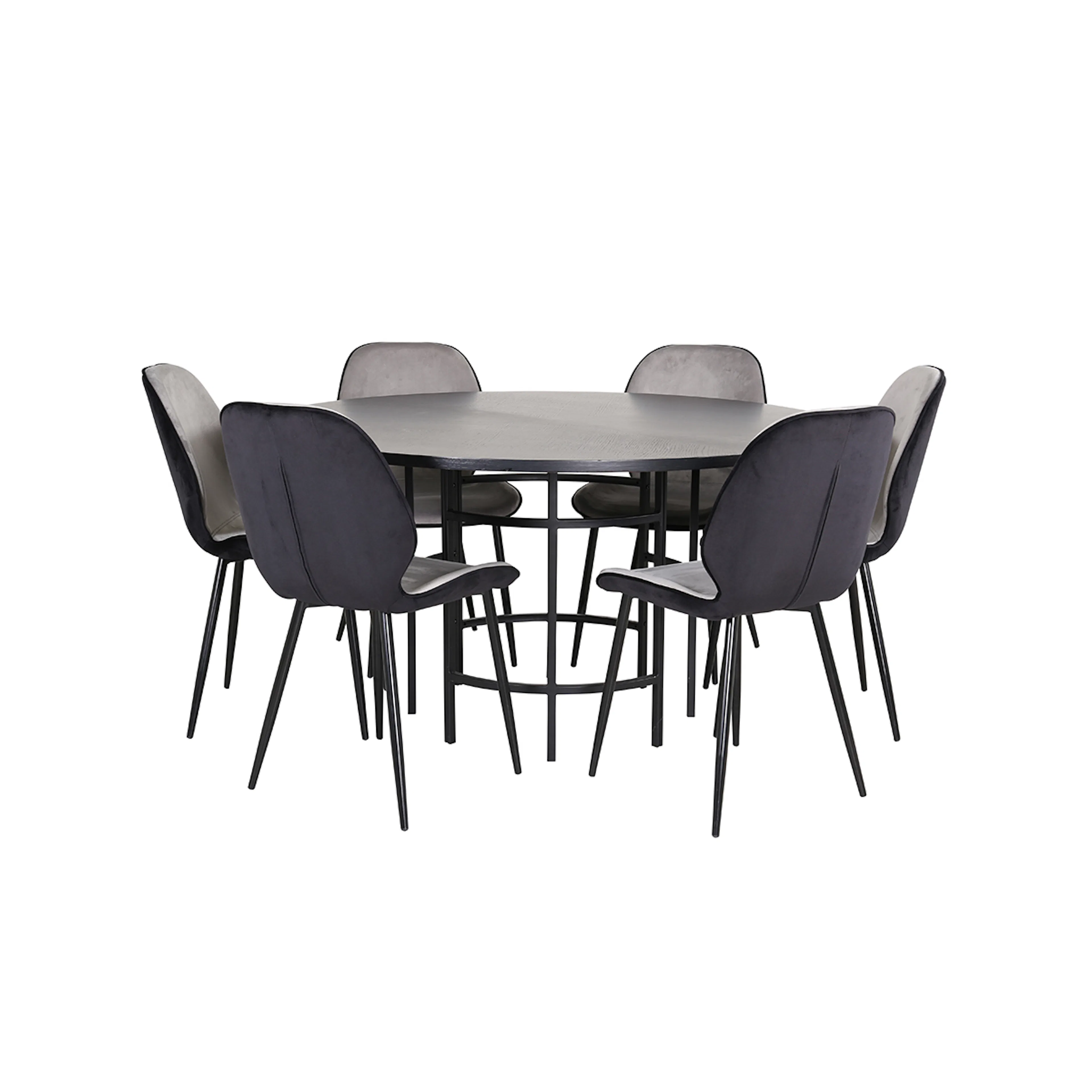 Spisegruppe furniture/fashion Copenhagen Ø140 cm med 6 Emma Stoler