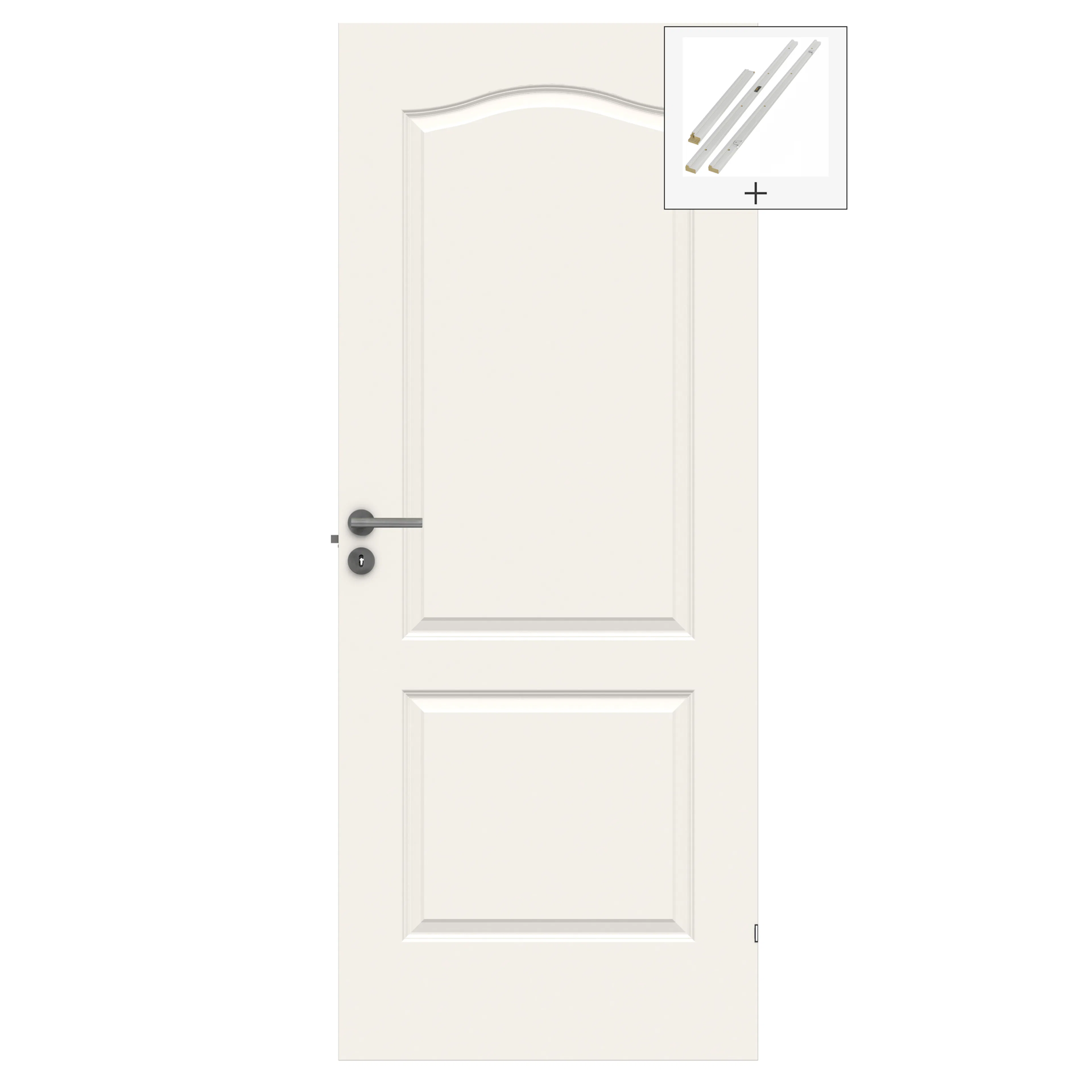 DØRBL COMPACT 02B 7X20 HVIT med Karmsett BxH: 70x200 (dørbladmål: 62,5x194)
