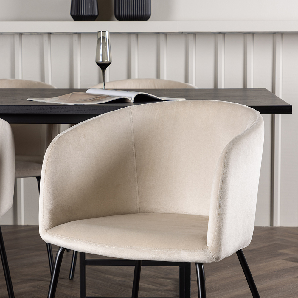 Spisegruppe Venture Home Ystad med 6 stk Berit Stoler