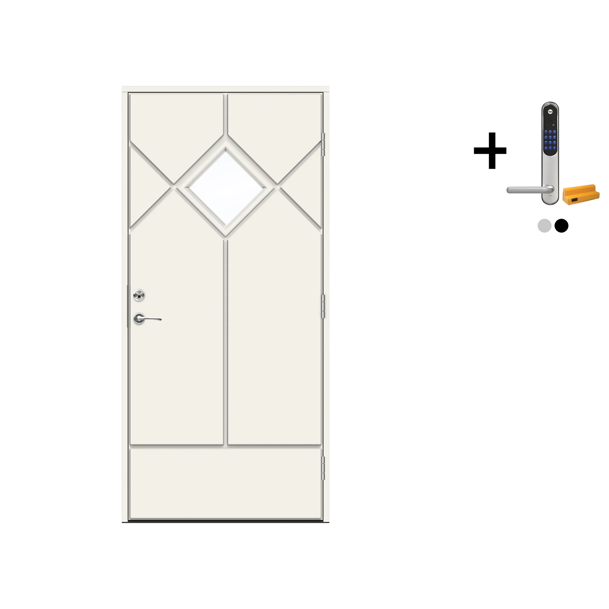 Ytterdør Swedoor Advance-Line Classic Schumann med Yale Doorman Classic Home