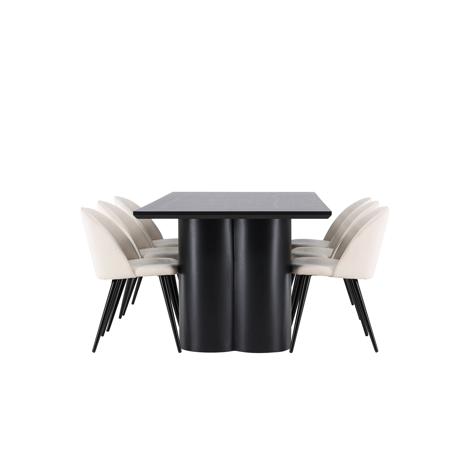Spisegruppe Venture Home Olivia 210 med 6 stk Velvet Stoler