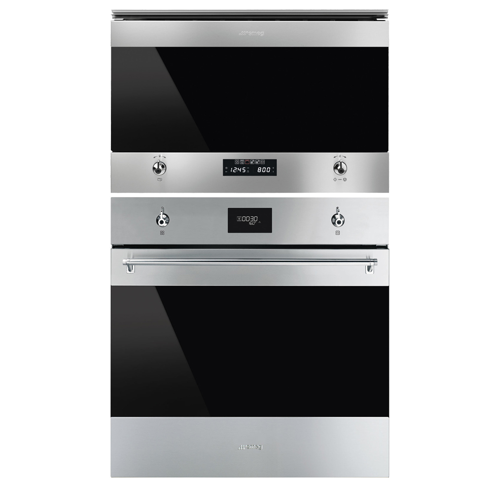 Ovn- og Mikrobølgepakke Smeg SFP6301TVX + MP322X1 Selvrensende Ovn