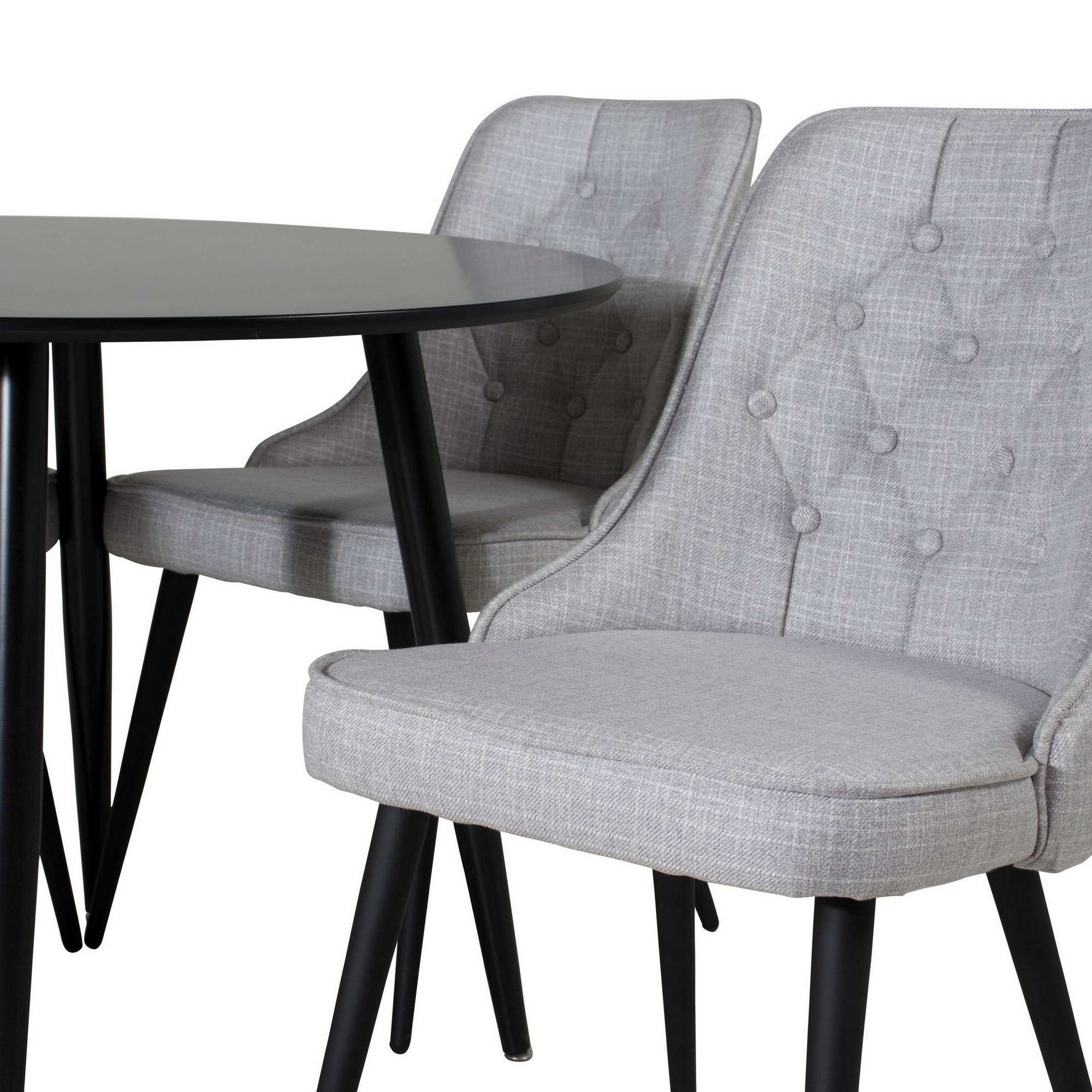 Spisegruppe Venture Home Plaza med 4stk Velvet Deluxe Stoler