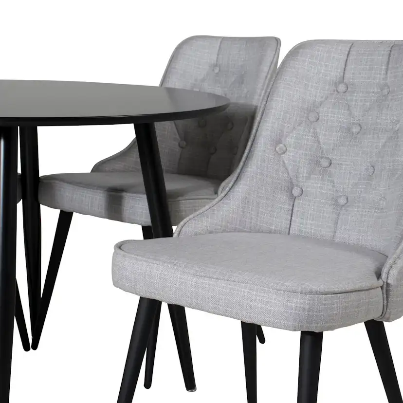 Spisegruppe Venture Home Plaza med 4stk Velvet Deluxe Stoler