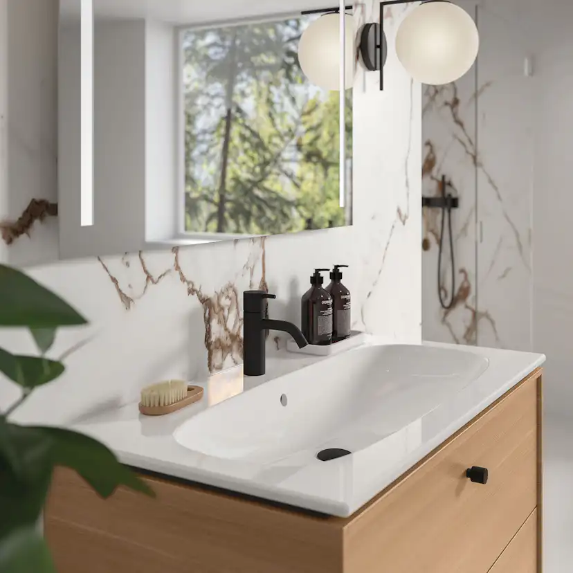 Servantskap Ifö Sense Art Smal Design 90 med 2 Skuffer