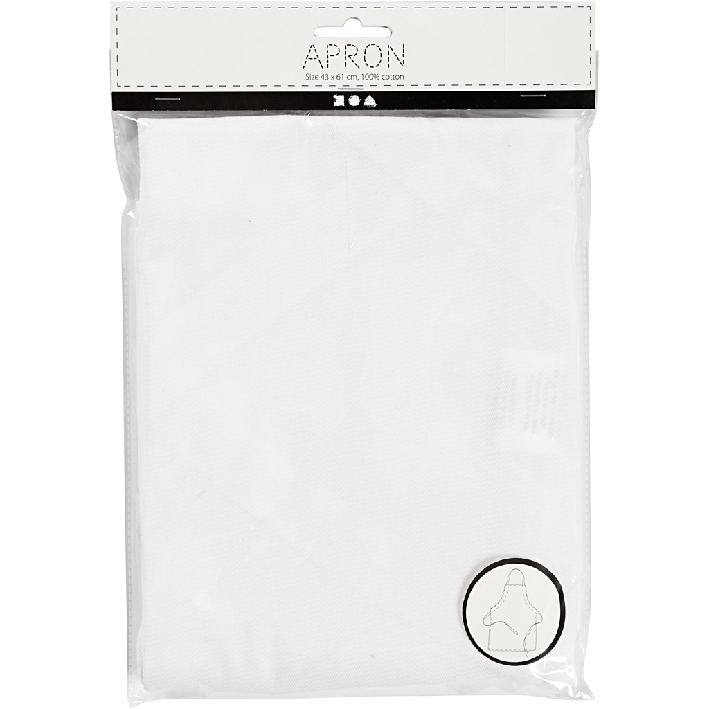 Forkle Creativ Company Hvit Str 4-6 År 210 g 1 stk