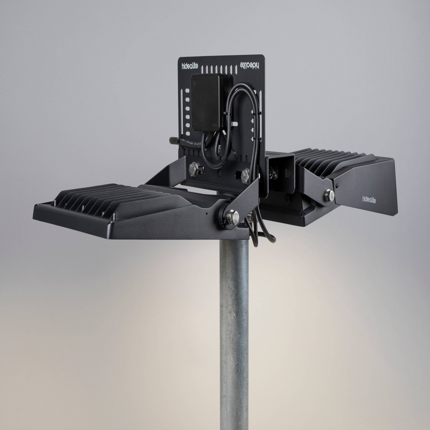 Stolpetopp Hide-a-lite Lineær 1-2 Arm Svart
