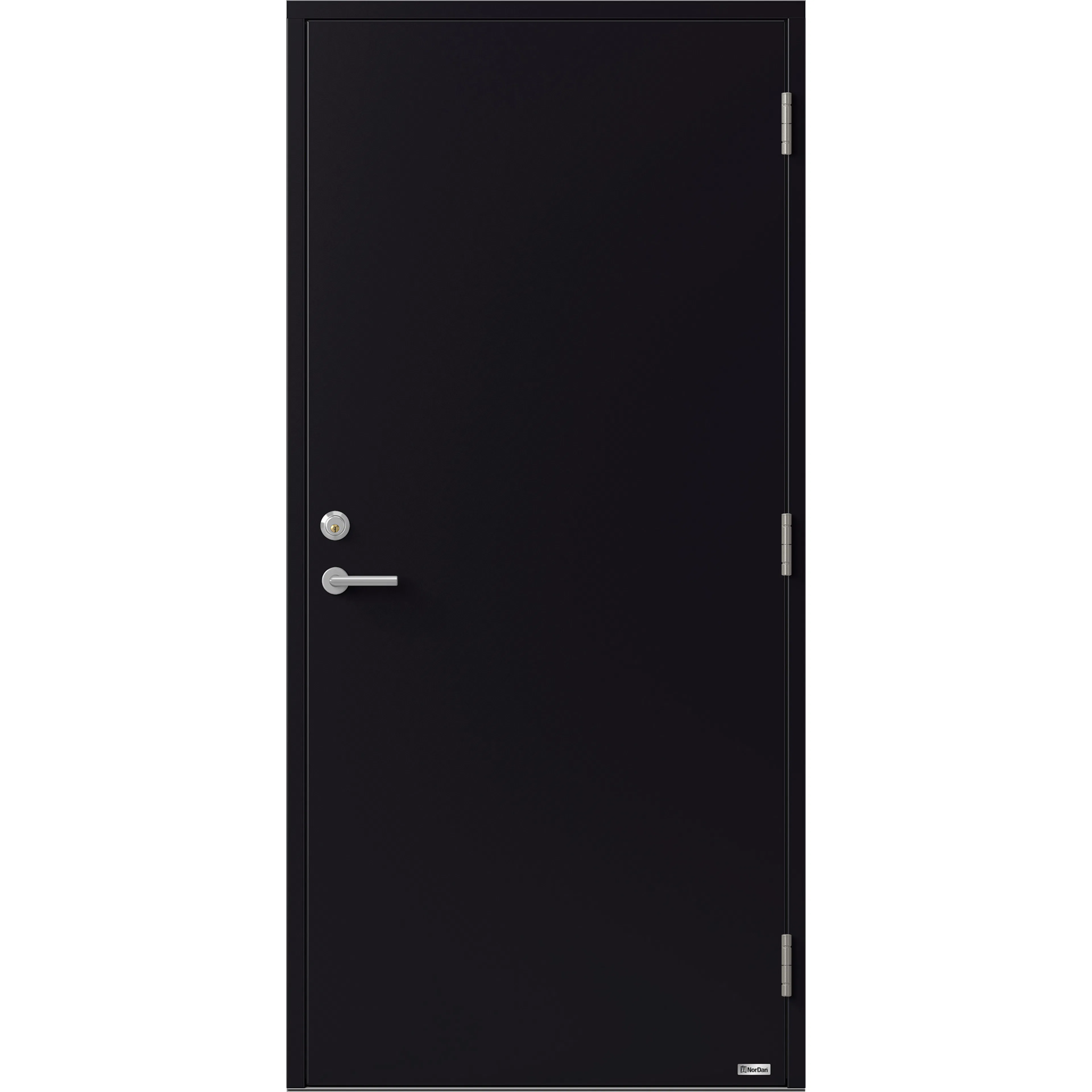 Ytterdør NorDan Glomma, BxH: 100x200 cm, Venstre, Svart NCS RAL 9005